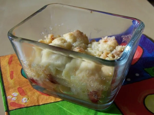 Apfelcrumble mit Vanillesoße - Rezept - Bild Nr. 6
