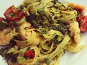 Scampi e spinaci al vapiano - Rezept