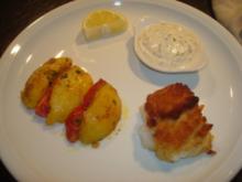 Kabeljau mit Zitronenkruste, Bombay-Kartoffeln und Joghurt-Dip - Rezept