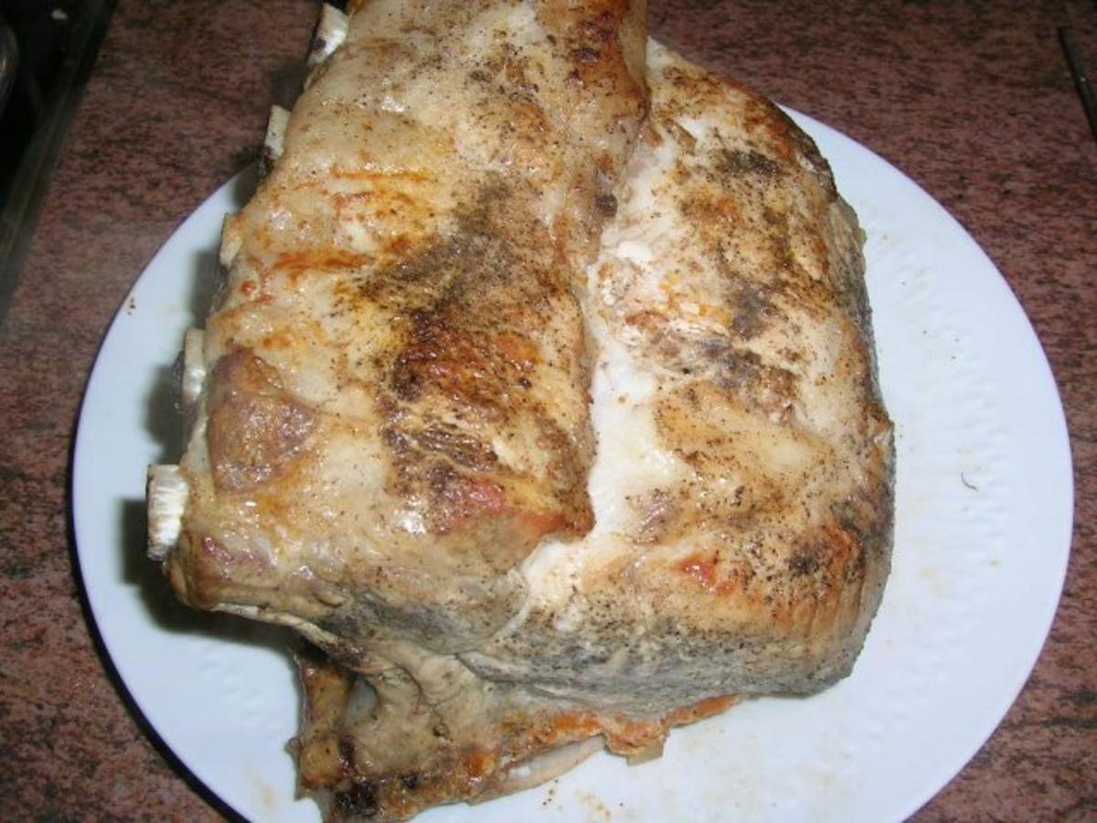 Schweinekotelettbraten am Stück an Wirsing und Kartoffeln - Rezept - Bild Nr. 4