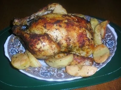 Rezept: Kräuterhähnchen im Bratschlauch und mit Rosmarinkartoffeln Bild Nr. 3 Kräuterhähnchen im Bratschlauch und mit Rosmarinkartoffeln - Rezept - Bild Nr. 3