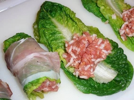 Salat: Romanasalat -  Röllchen - Rezept - Bild Nr. 2