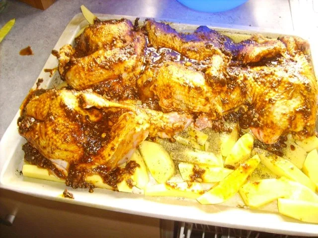 Rezept: Hühnchen auf Kartoffelbeet Bild Nr. 6 Hühnchen auf Kartoffelbeet - Rezept - Bild Nr. 6