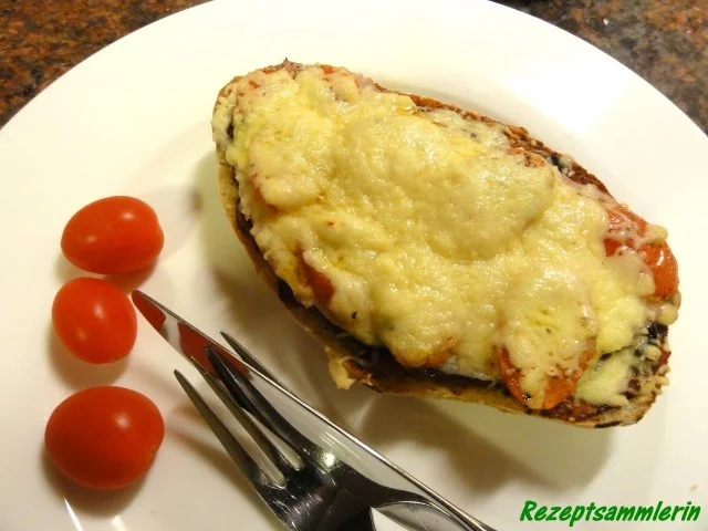 Snack:   PIZZA - BAGUETT - Rezept