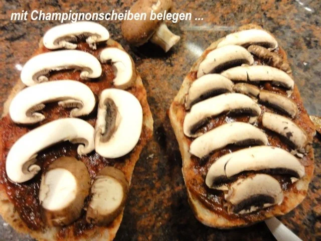 Snack:   PIZZA - BAGUETT - Rezept - Bild Nr. 4