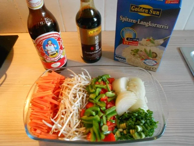 Resteverwertung: Reis-Gemüse-Pfanne asiatisch - Rezept