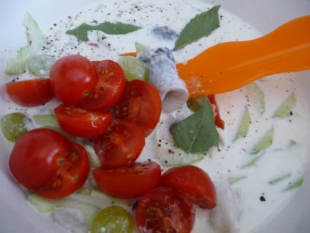 Rezept: Fisch : Bismarckhering in Frischkäsesoße Fisch : Bismarckhering in Frischkäsesoße - Rezept