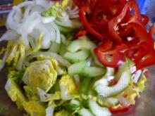 Salat : Gemischten Salat mit Schnittkäse - Rezept