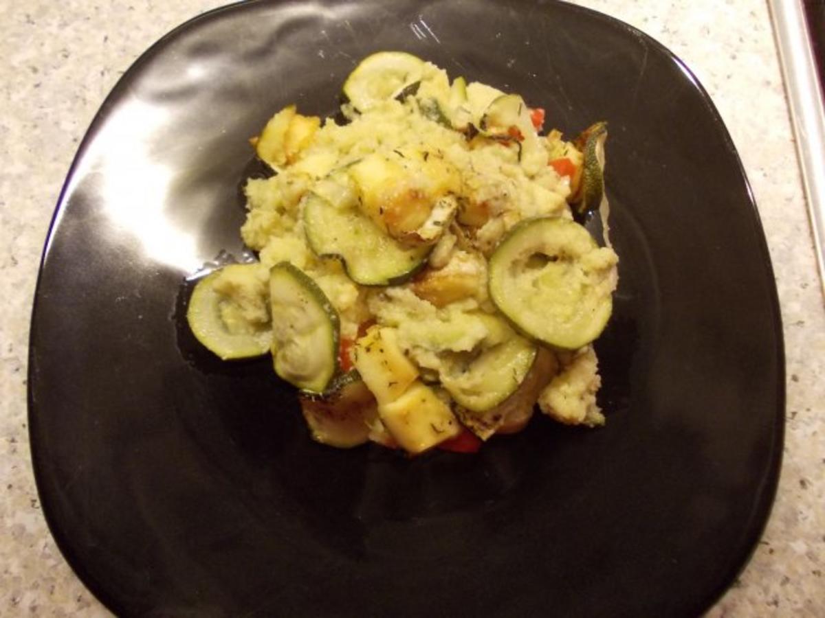 Bilder für Polenta-Auflauf mit Zucchini und Grillkäse - Rezept