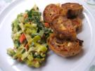 Gemüse: Sahniges Lauchgemüse mit Paprika und dem Rest der Hackrolle - Rezept