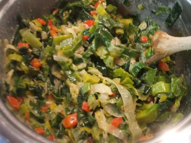 Gemüse: Sahniges Lauchgemüse mit Paprika und dem Rest der Hackrolle - Rezept - Bild Nr. 4