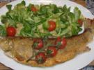 Kartoffel-Vogerl-Salat mit gebratenem Saibling - Rezept