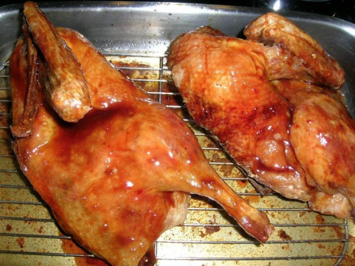 Gelackte Ente aus dem Ofen mit Bratgemüse - asiatisch angehaucht - Rezept - Bild Nr. 6