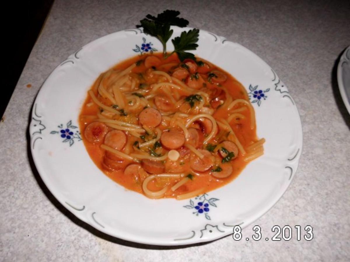 Würstchen-Spaghetti-Topf - Rezept