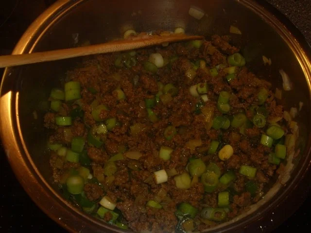 Rezept: Lammhack-Madras-Pfanne mit Curry-Pfirsiche Bild Nr. 3 Lammhack-Madras-Pfanne mit Curry-Pfirsiche - Rezept - Bild Nr. 3