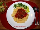 Merguez mit Harissa-Tomaten-Sauce und Pasta - Rezept