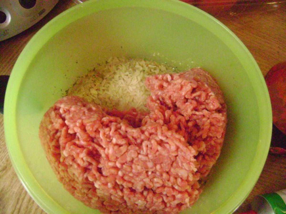 Zigeunerklöschen - mit Reis im Fleischklöschen und Kartoffelpüree - Rezept - Bild Nr. 4