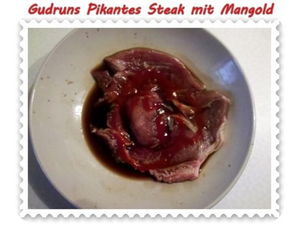 Fleisch: Pikantes Steak mit Mangoldgemüse - Rezept - Bild Nr. 3