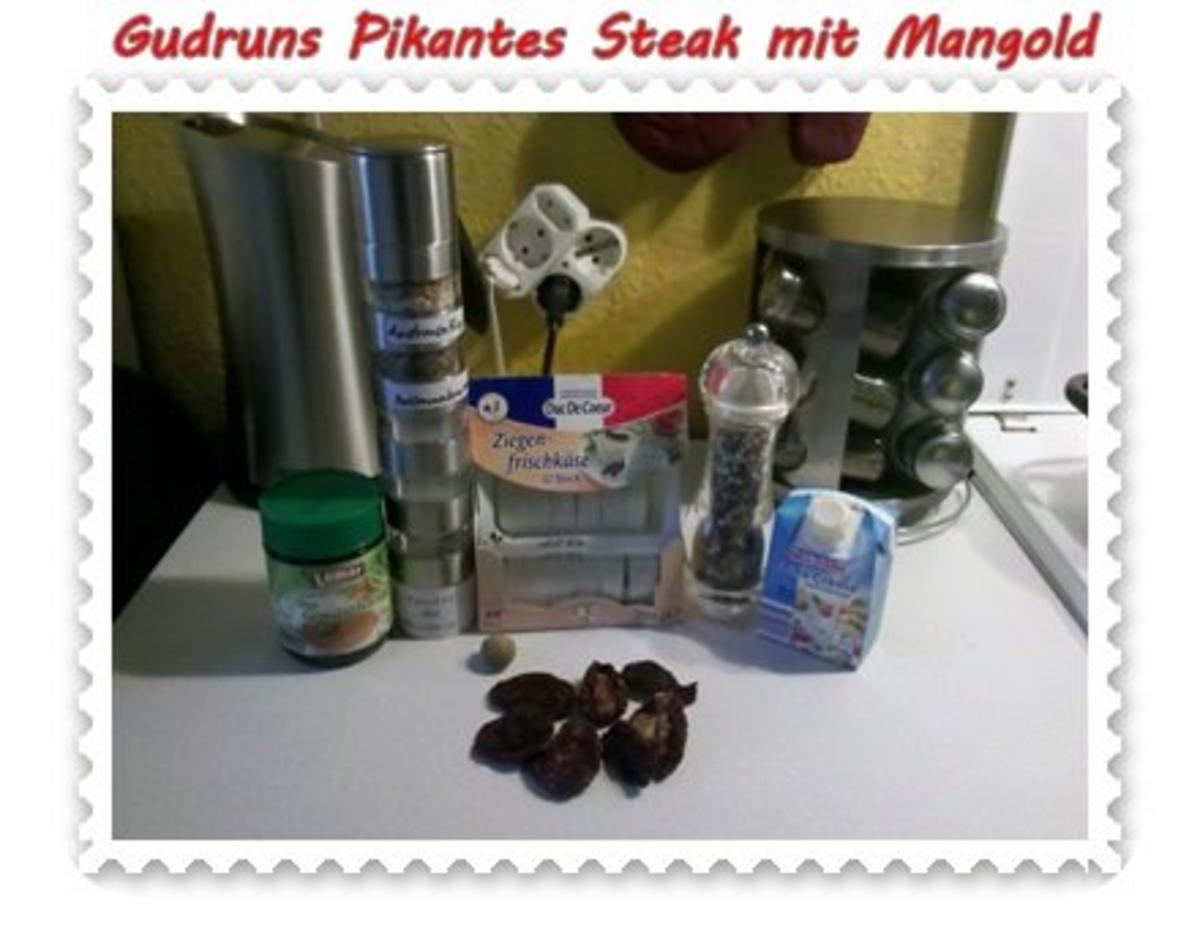 Fleisch: Pikantes Steak mit Mangoldgemüse - Rezept - Bild Nr. 4