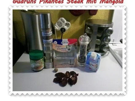 Fleisch: Pikantes Steak mit Mangoldgemüse - Rezept - Bild Nr. 4