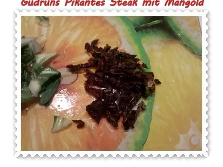 Fleisch: Pikantes Steak mit Mangoldgemüse - Rezept - Bild Nr. 7