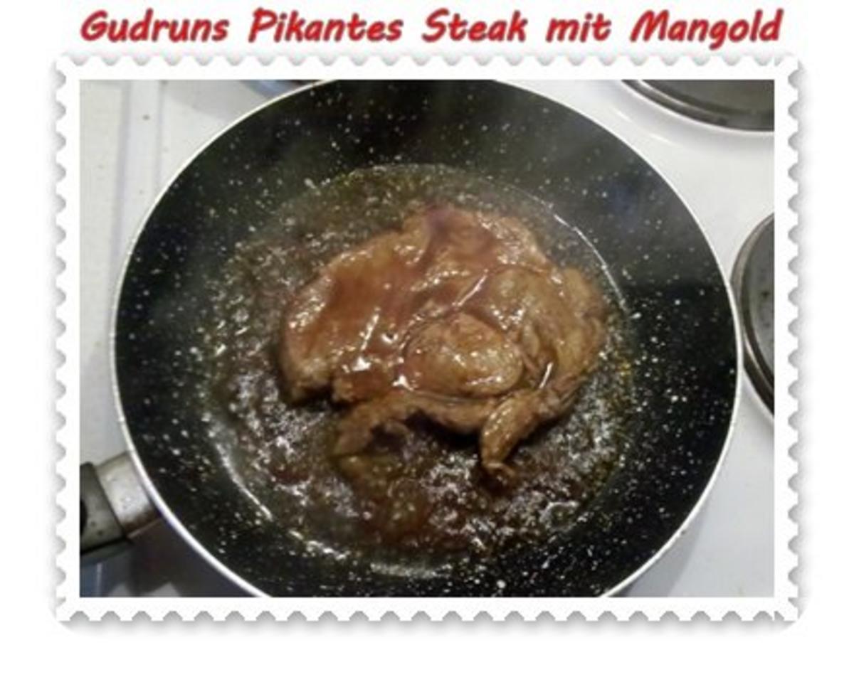 Fleisch: Pikantes Steak mit Mangoldgemüse - Rezept - Bild Nr. 13