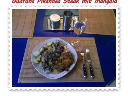 Fleisch: Pikantes Steak mit Mangoldgemüse - Rezept - Bild Nr. 14