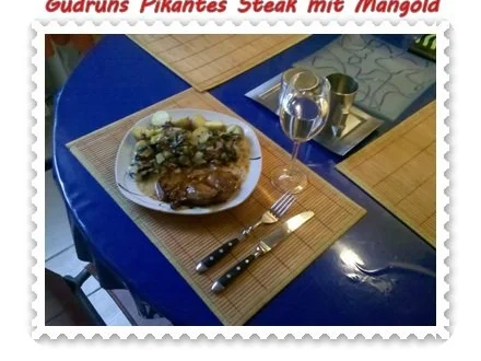 Fleisch: Pikantes Steak mit Mangoldgemüse - Rezept - Bild Nr. 15
