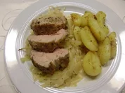 Schweinefilet auf einen Rahm-Weißkohlkraut à la Heiko - Rezept