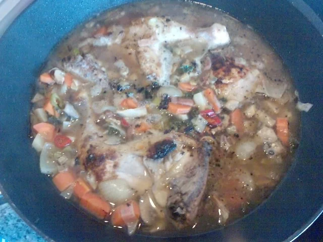 KOKOWÄH 3 - GENIGHTCOOKERRT ODER COQ AU VIN -- SCHARFER GALLISCHER HAHN - Rezept - Bild Nr. 10