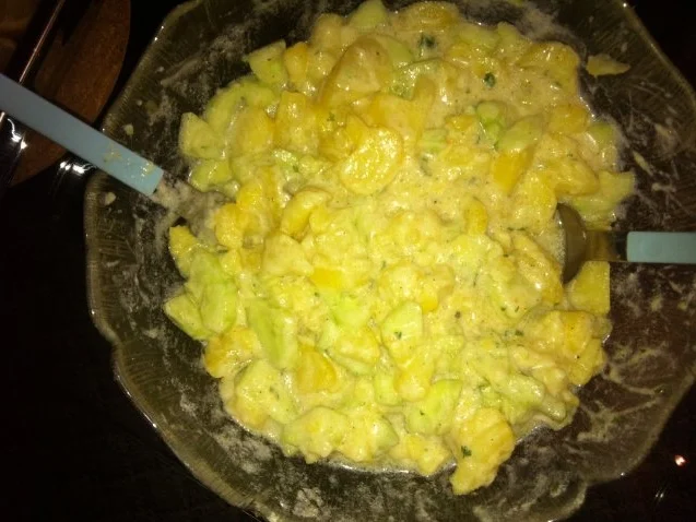 panierte Putenschnitzel mit Kartoffelsalat 2erlei Art - Rezept - Bild Nr. 3