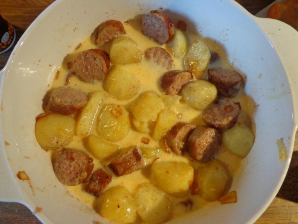 Kartoffelauflauf mit Bratwurst - Rezept - Bild Nr. 6