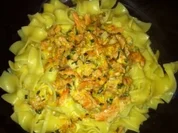 Bandnudeln mit Räucherlachs-Blutorangen Soße - Rezept