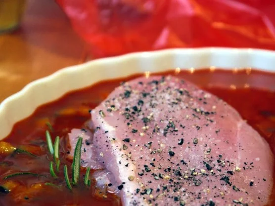 Hähnchenbrust unter Reblochon-Haube in Paprika-Zucchini-Sud - Rezept - Bild Nr. 11