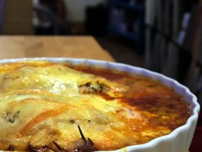 Hähnchenbrust unter Reblochon-Haube in Paprika-Zucchini-Sud - Rezept - Bild Nr. 13