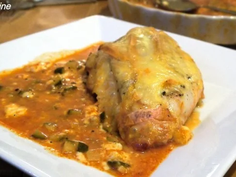 Hähnchenbrust unter Reblochon-Haube in Paprika-Zucchini-Sud - Rezept - Bild Nr. 14