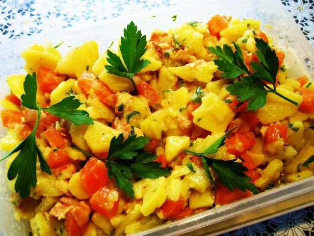 Rezept: Die wunderbare Vermehrung von einem Rest Kartoffelsalat ... Bild Nr. 5 Die wunderbare Vermehrung von einem Rest Kartoffelsalat ... - Rezept - Bild Nr. 5