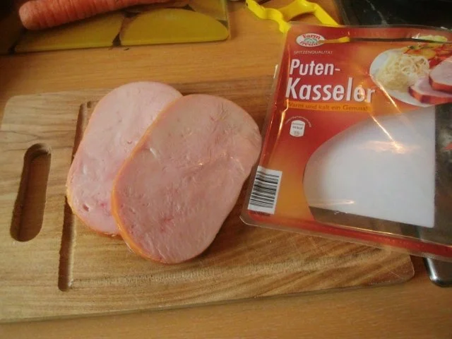 Putenkasseler mit Gemüse und Spaghetti - Rezept - Bild Nr. 3