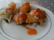 wan tan gefüllt mit lachs - Rezept