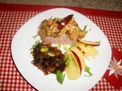 Kasseler mit Apfel- Lauch-Kruste - Rezept