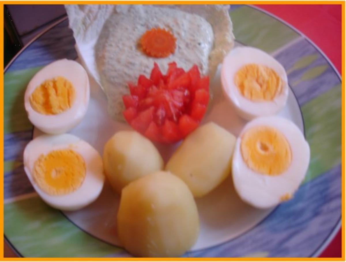 Gekochte Eier mit Grüner Sauce und Kartoffeln - Rezept - Bild Nr. 5