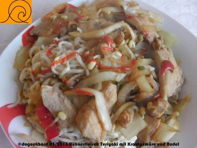 Teriyaki Hühnerfleisch mit Kraut aus dem Wok - Rezept - Bild Nr. 2