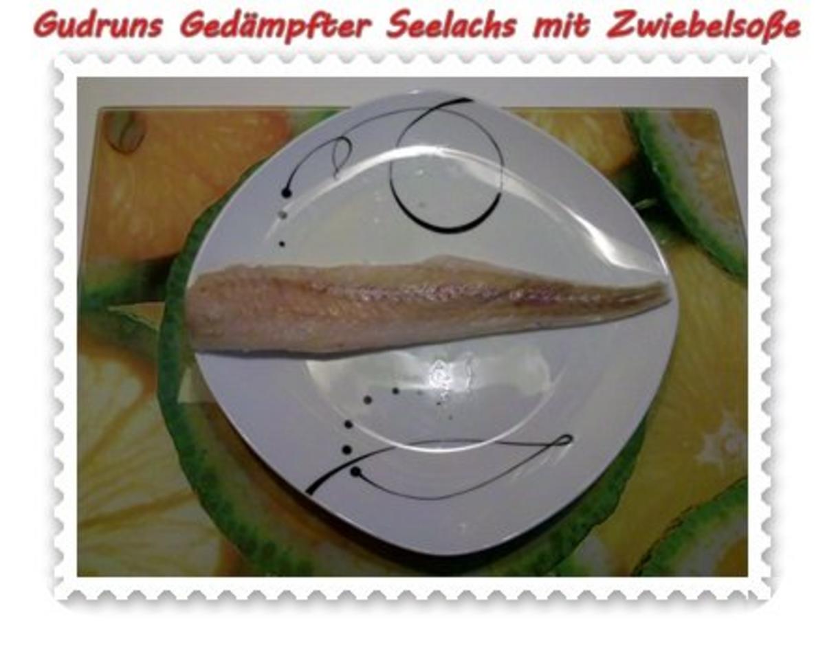 Fisch: Gedämpfter Seelachs mit Zwiebelsoße - Rezept - Bild Nr. 2