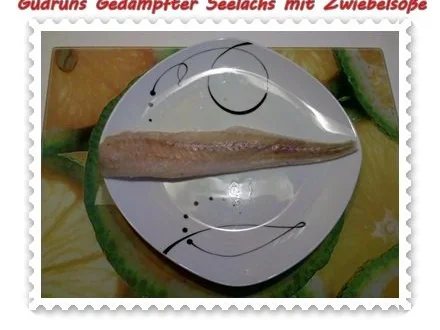 Fisch: Gedämpfter Seelachs mit Zwiebelsoße - Rezept - Bild Nr. 2