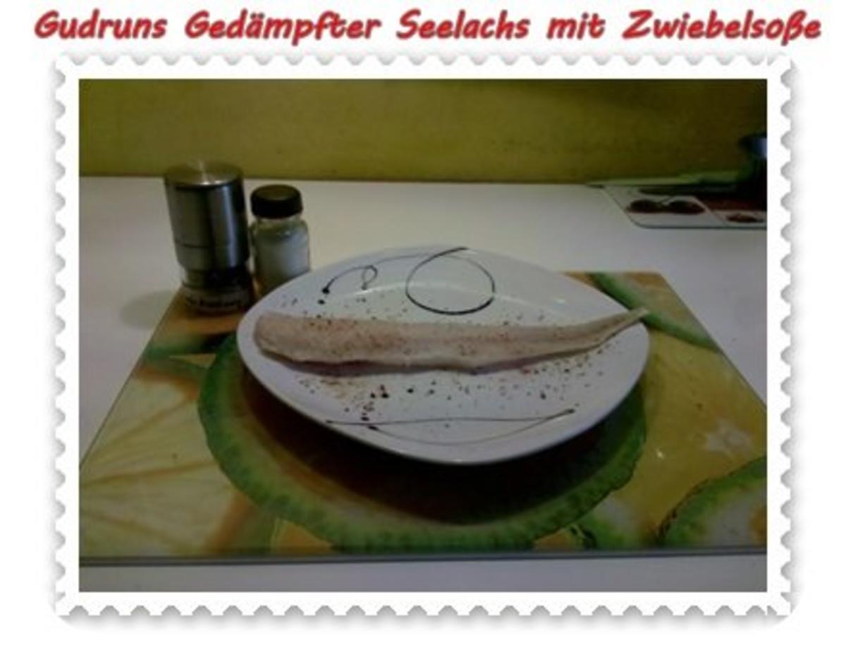 Fisch: Gedämpfter Seelachs mit Zwiebelsoße - Rezept - Bild Nr. 4