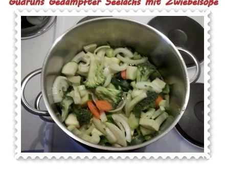 Fisch: Gedämpfter Seelachs mit Zwiebelsoße - Rezept - Bild Nr. 7