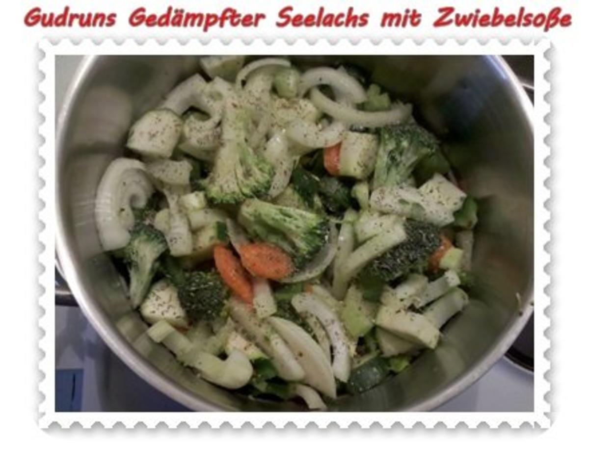 Fisch: Gedämpfter Seelachs mit Zwiebelsoße - Rezept - Bild Nr. 8