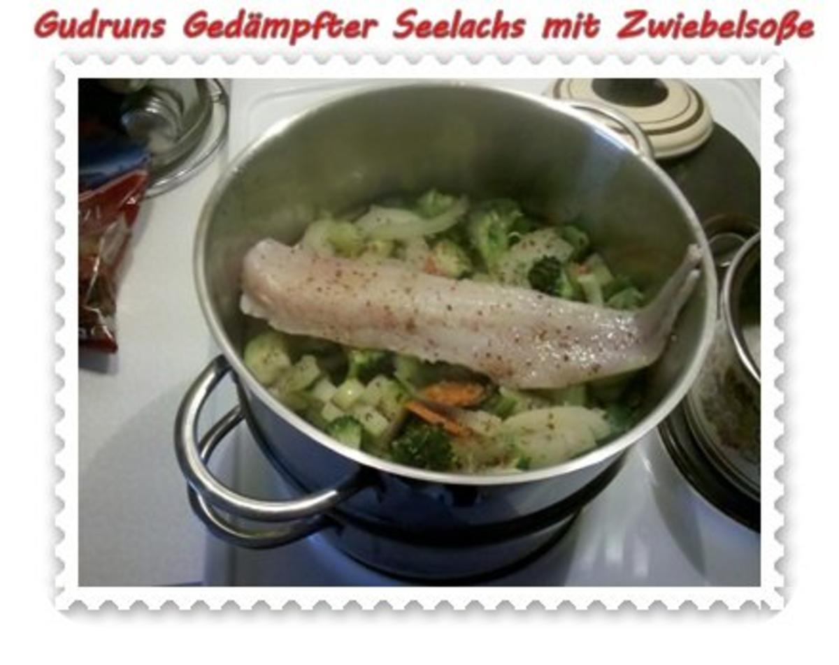 Fisch: Gedämpfter Seelachs mit Zwiebelsoße - Rezept - Bild Nr. 12