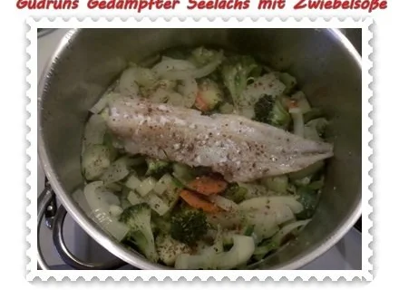 Fisch: Gedämpfter Seelachs mit Zwiebelsoße - Rezept - Bild Nr. 14