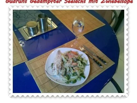 Fisch: Gedämpfter Seelachs mit Zwiebelsoße - Rezept - Bild Nr. 18